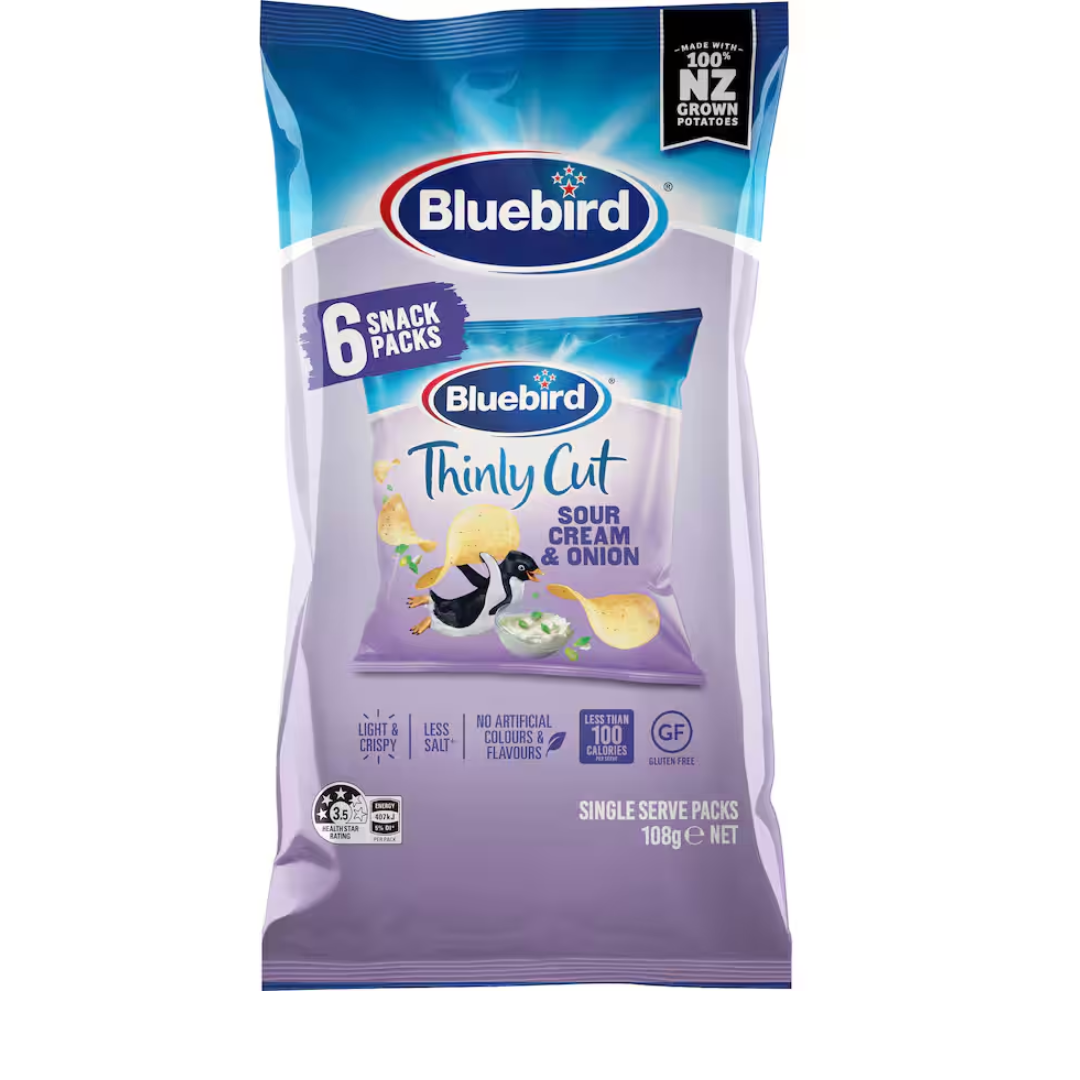 Bluebird Thin Cut Sour Cream and Chives 6pk