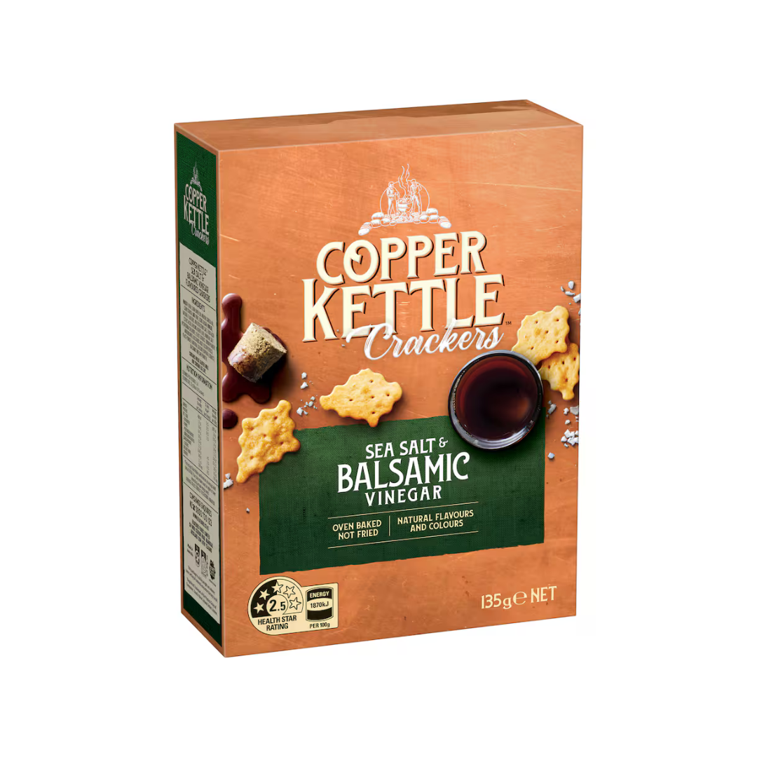 Copper Kettle Crackers Salt & Vinegar 135g