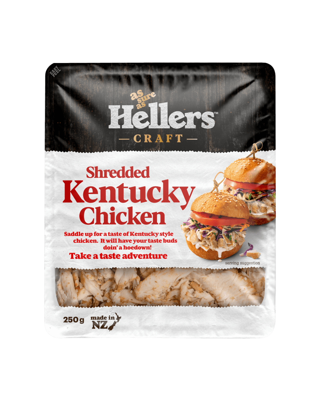 Hellers Shredded Kentucky Chicken 250g