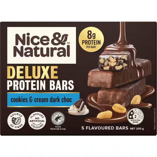N&N Deluxe Protein Bars Cookies & Cream 5pk