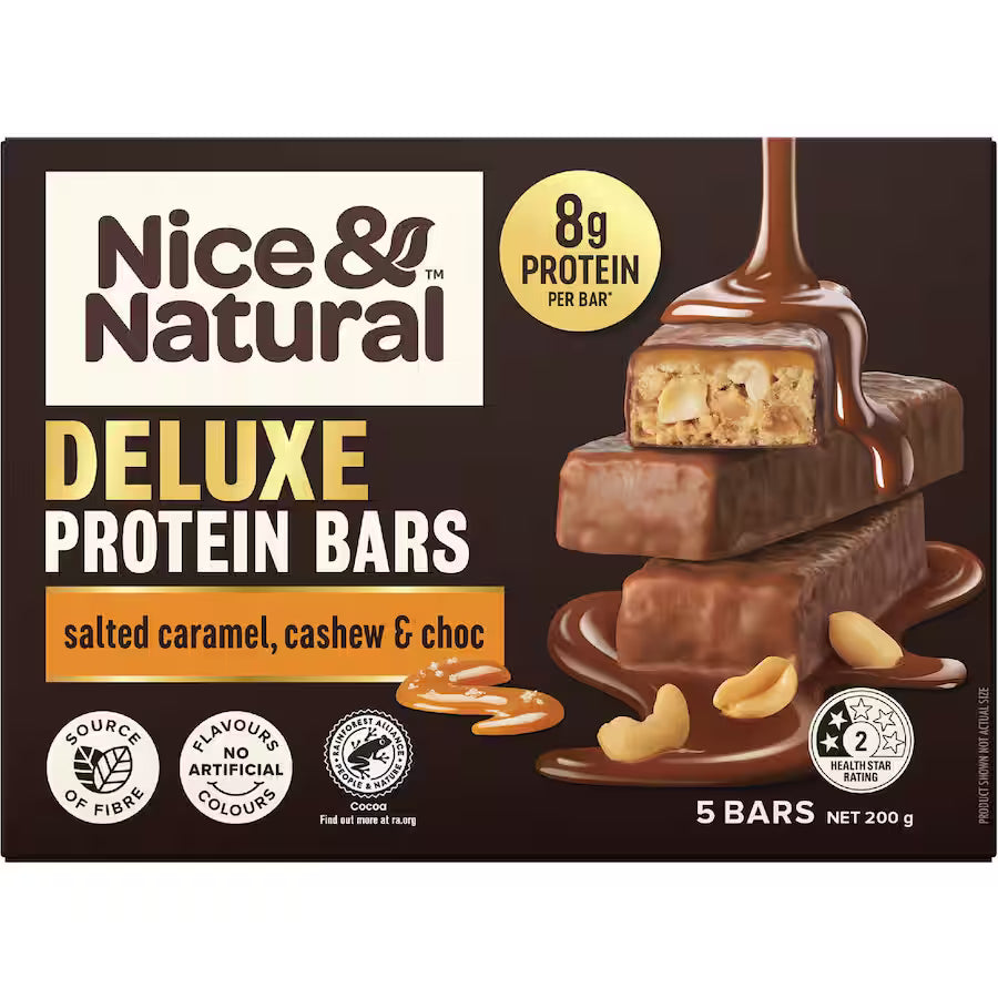 N&N Deluxe Protein Bars Caramel/Cashew 5pk