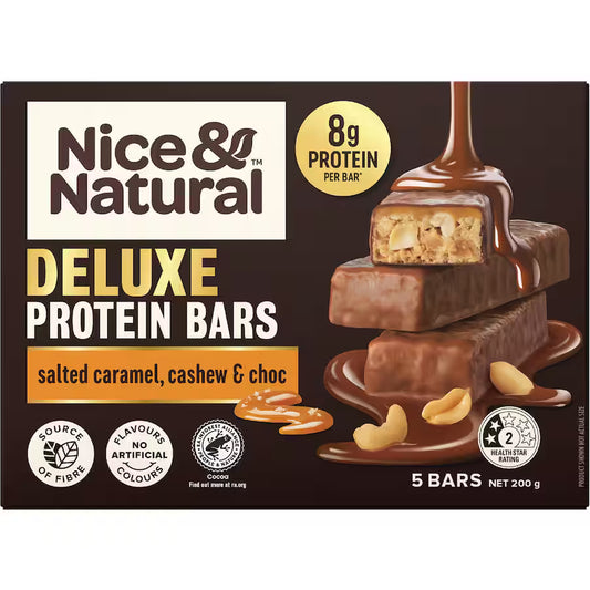 N&N Deluxe Protein Bars Caramel/Cashew 5pk