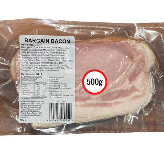 Bargain Bacon 500g