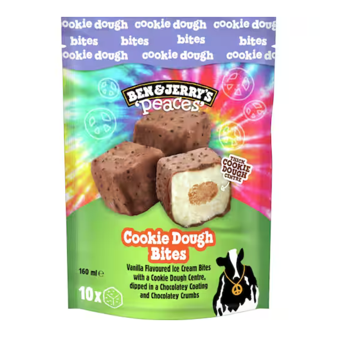 Ben & jerry's 'peaces' Cookie Dough Bites 10pc