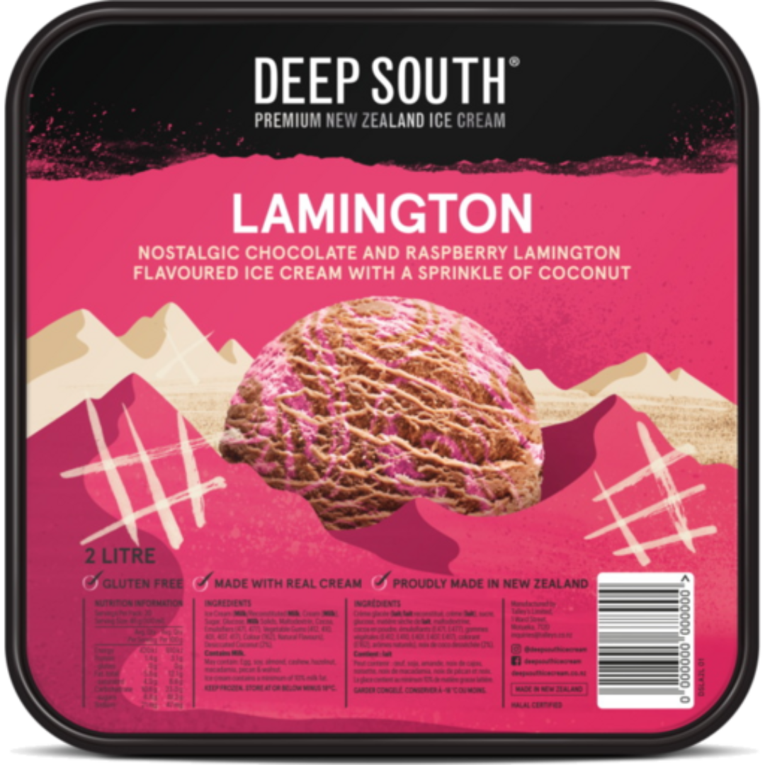 Deep South Premium NZ Ice Cream Lamington 2L