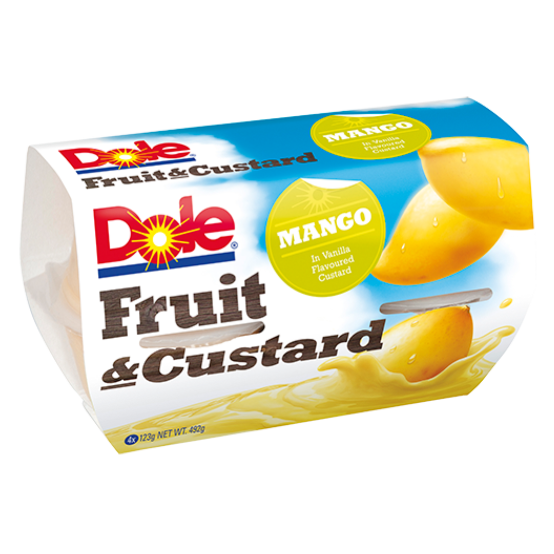 Dole Fruit & Custard Mango 4pk