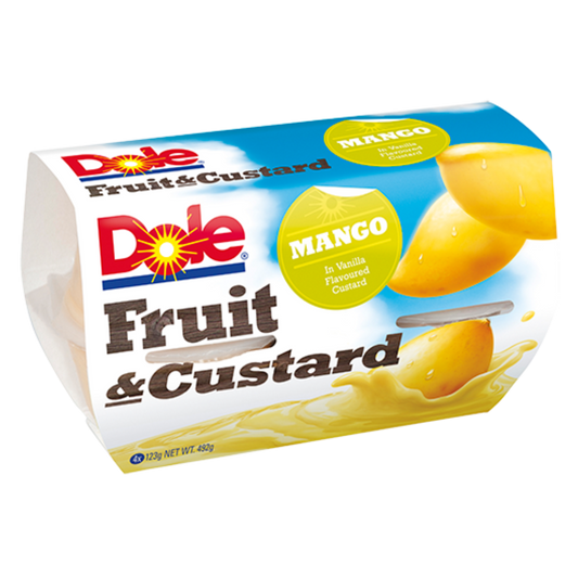 Dole Fruit & Custard Mango 4pk