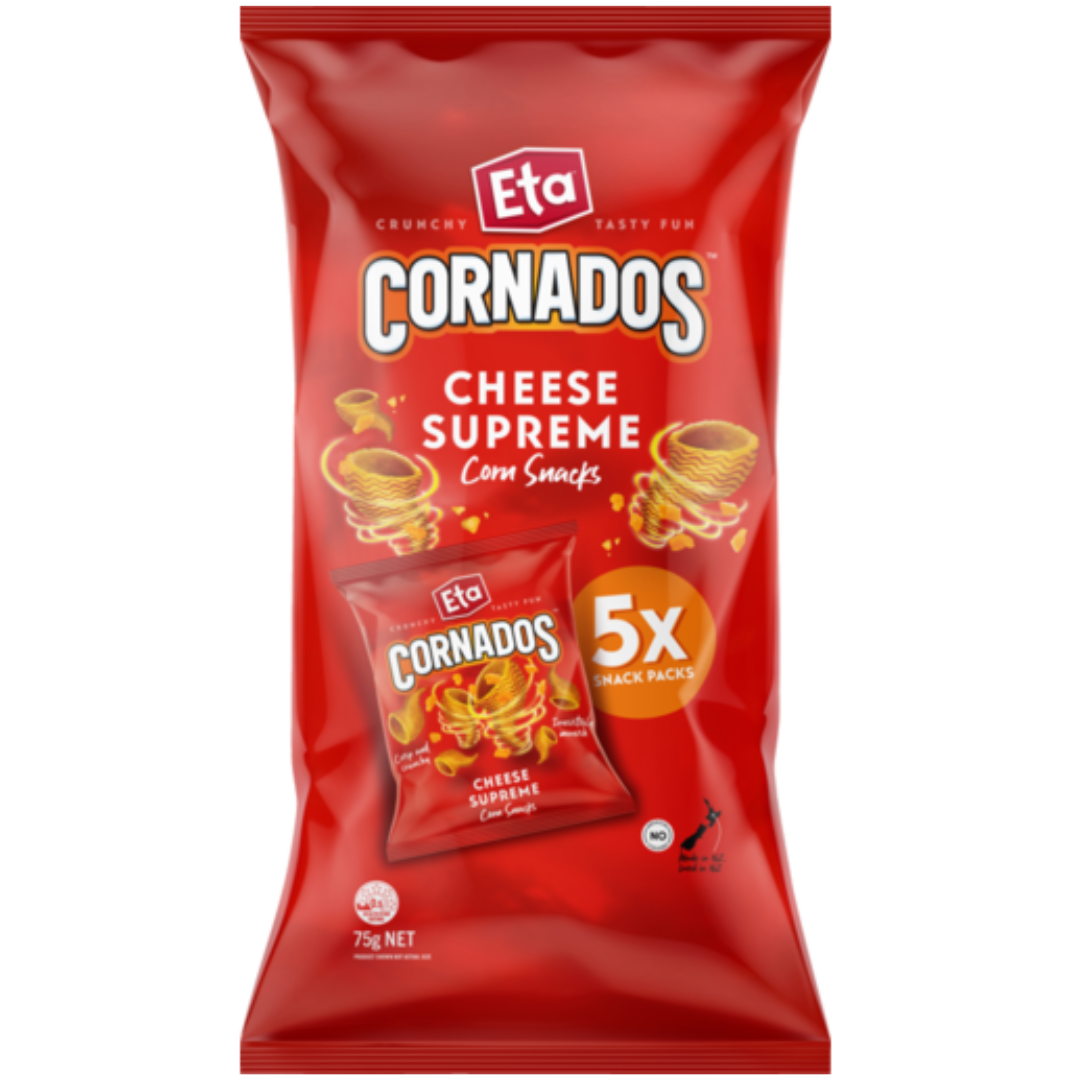 ETA Cornados Cheese Supreme Corn Snacks 5pk