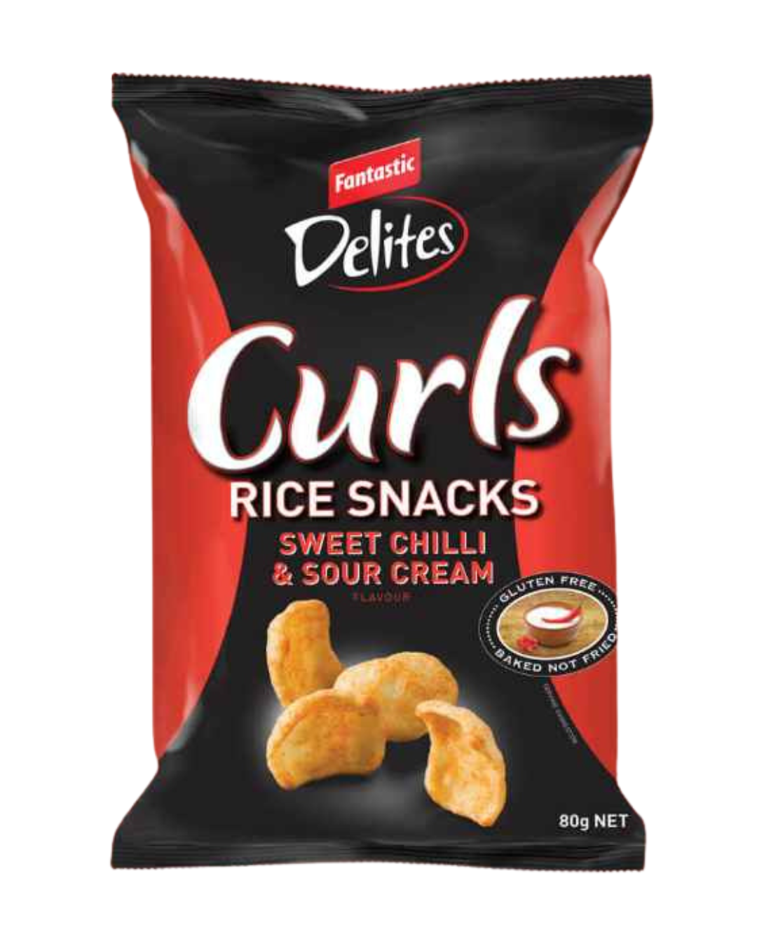 Fantastic Curls Rice Snack Sweet Chilli 80g