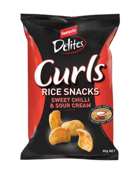 Fantastic Curls Rice Snack Sweet Chilli 80g