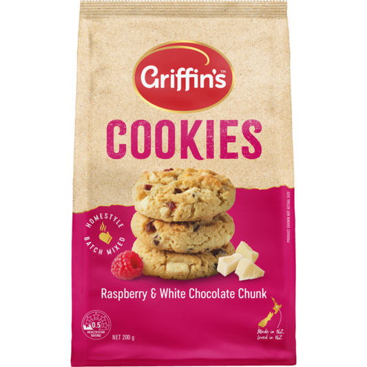 Griffin's Cookies Raspberry & White Chocolate Chunk 200g