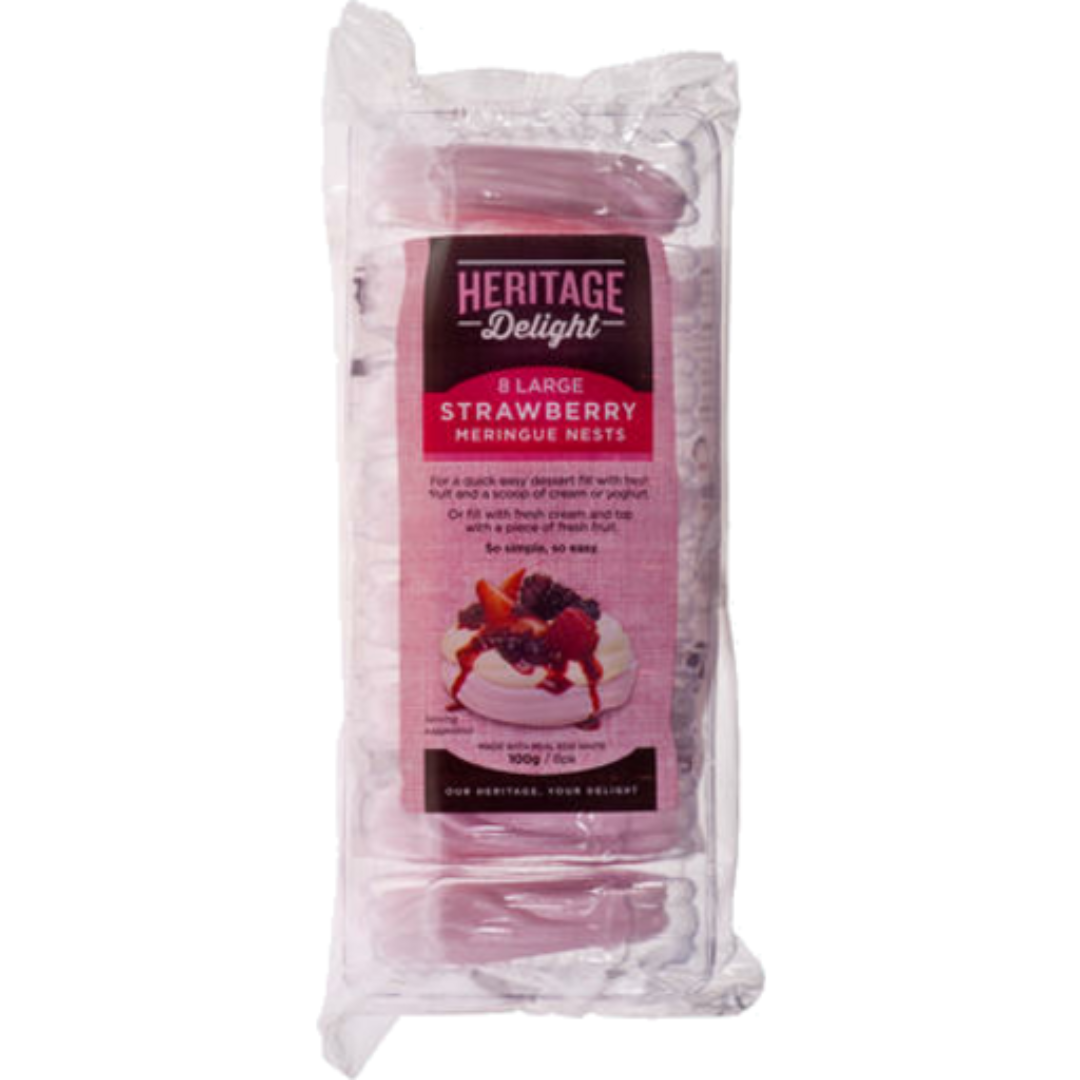 Heritage Delight Meringue Nest Strawberry 8pk