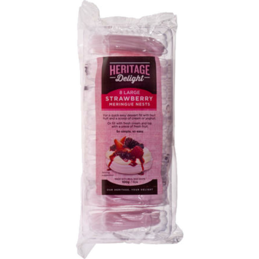Heritage Delight Meringue Nest Strawberry 8pk