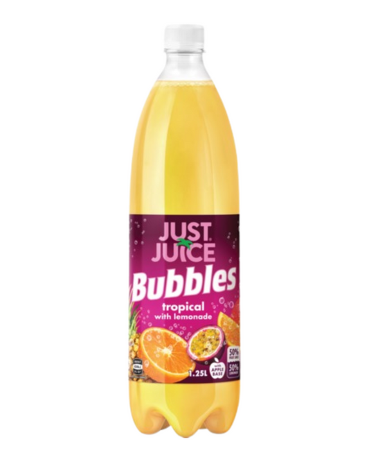 Just Juice Bubbles Tropical 1.25L