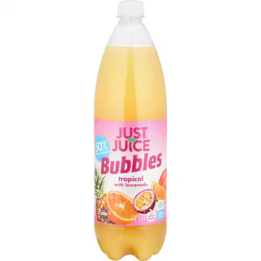 Just Juice Bubbles Tropical with Lemonade 1.25L