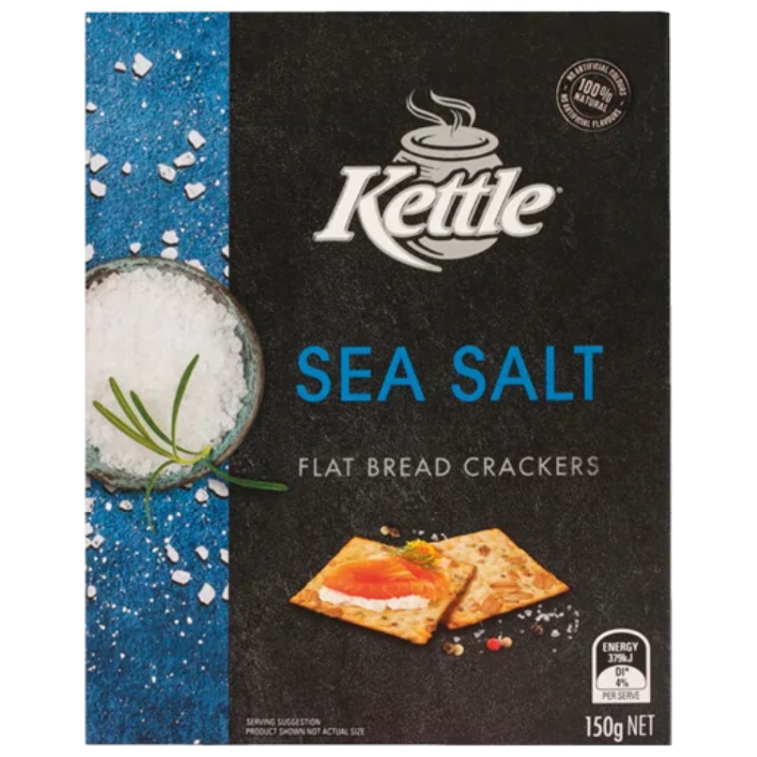 Kettle Sea Salt Flat Bread Crackers 150g