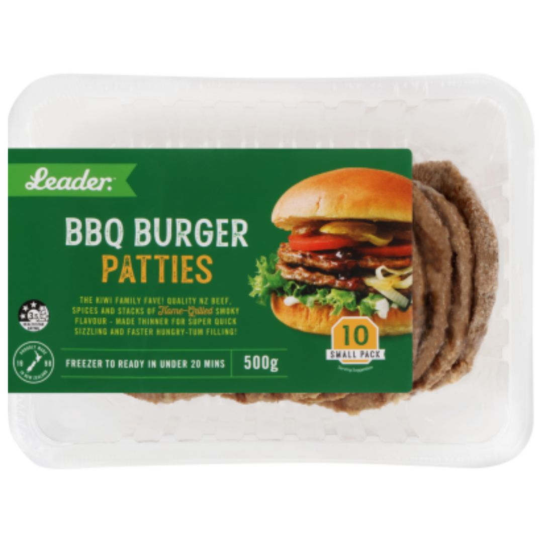 Leader BBQ Burger Patties 10pk