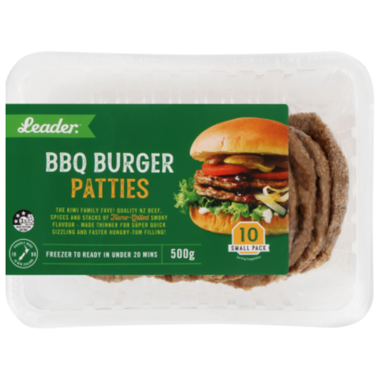 Leader BBQ Burger Patties 10pk