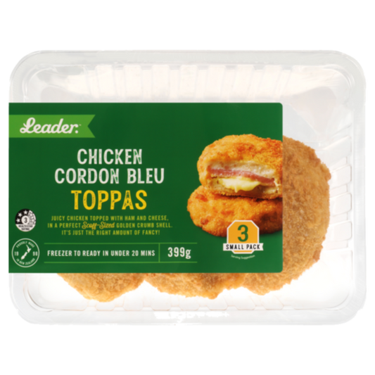 Leader Chicken Cordon Bleu Toppas 3pk