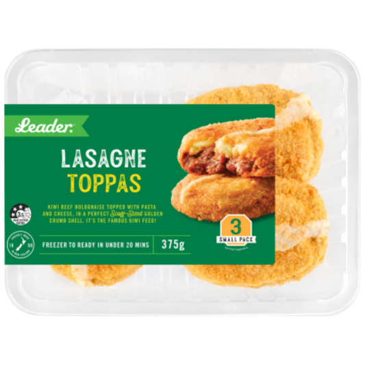 Leader Crumbed Lasagne Toppas 3pk