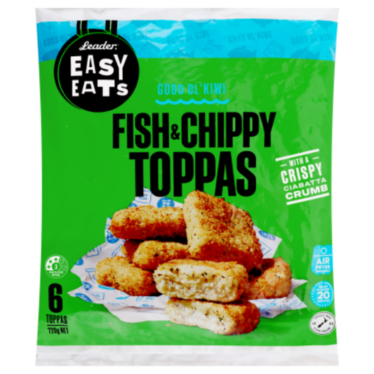 Leader Easy Eats Fish & Chippy Toppas 6pk