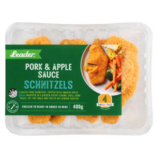 Leader Pork & Apple Schnitzel 4pk