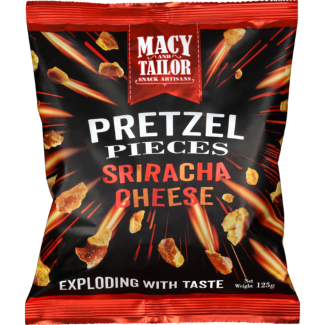 Macy & Tailor Pretzel Pieces Sriracha Cheese 125g