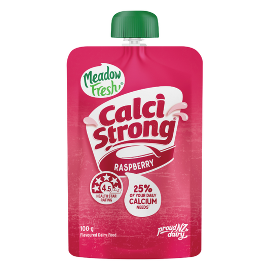 Meadow Fresh Calci Strong Raspberry Dairy Food Pouch 100g
