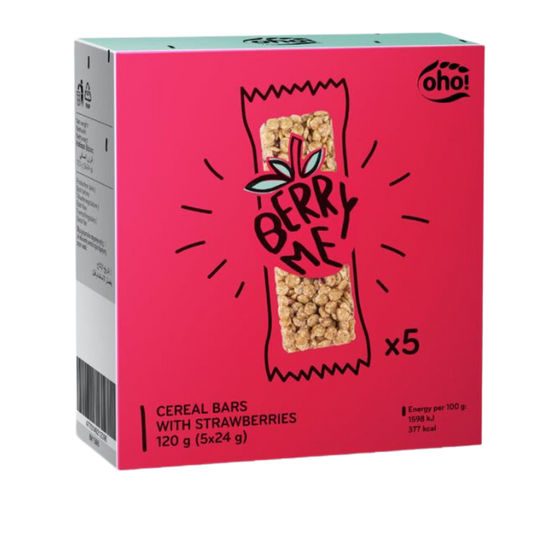 OHO! Berry Me Cereal Bars with Strawberries 5pk