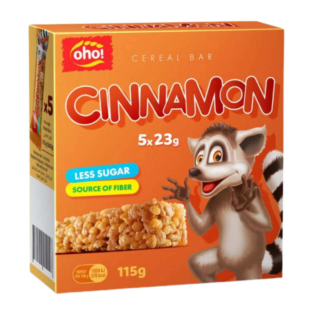 Oho Cereal Bar Cinnamon 5pk