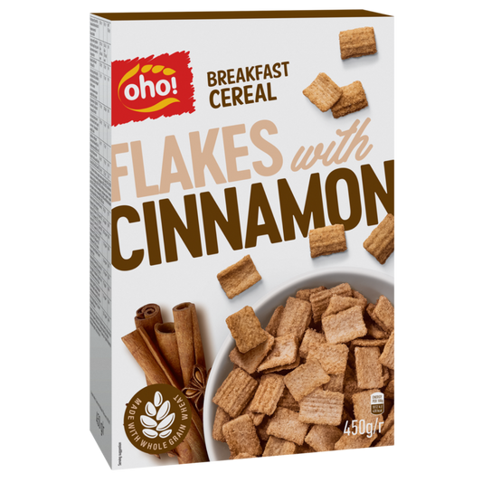 Oho Cereal Cinnamon Flakes 450g