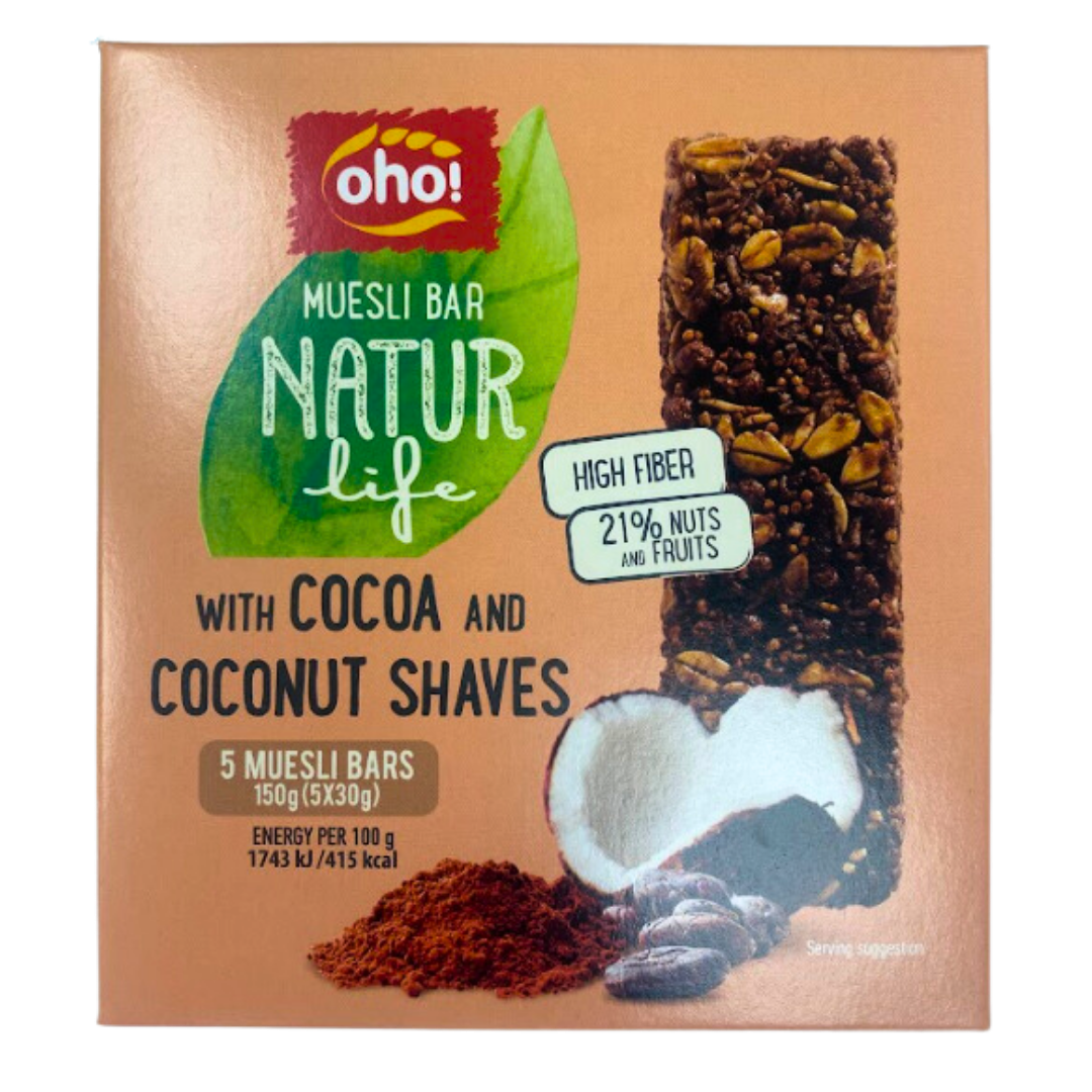 Oho Natur Life Muesli Bar Coconut 5pk