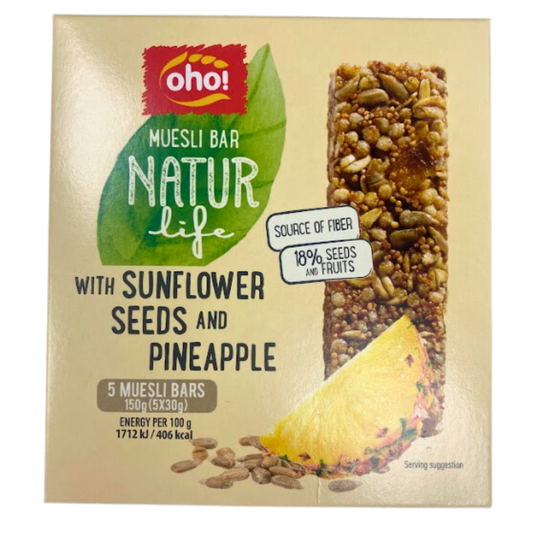 Oho Natur Life Muesli Bar Pineapple 5pk