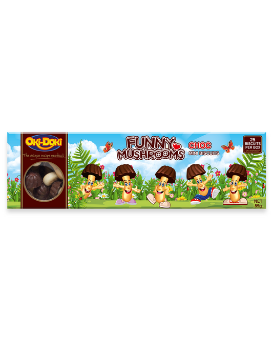 Oki Doki Choc Mushrooms 85g