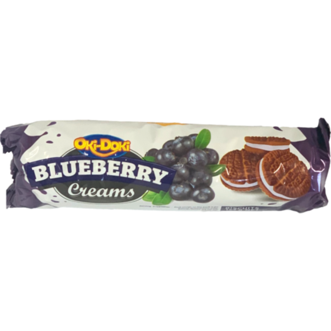 Oki Doki Cream Biscuit Blueberry 150g