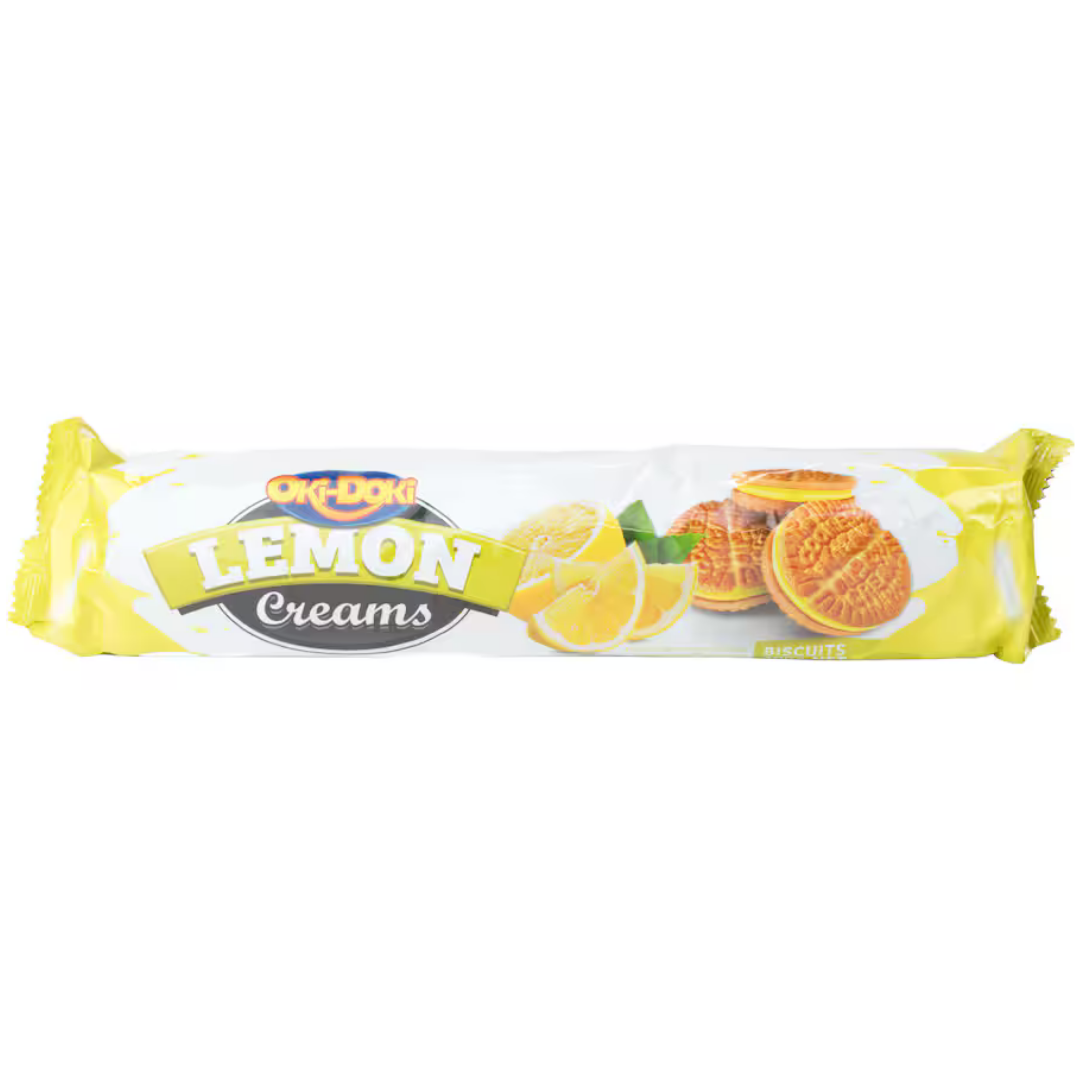 Oki Doki Cream Biscuit Lemon 150g