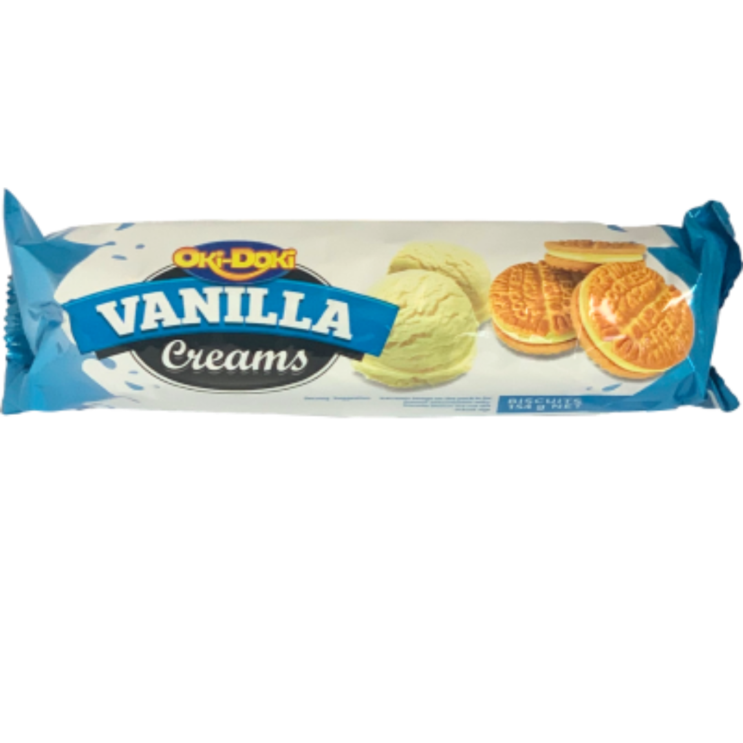 Oki Doki Cream Biscuit Vanilla 150g