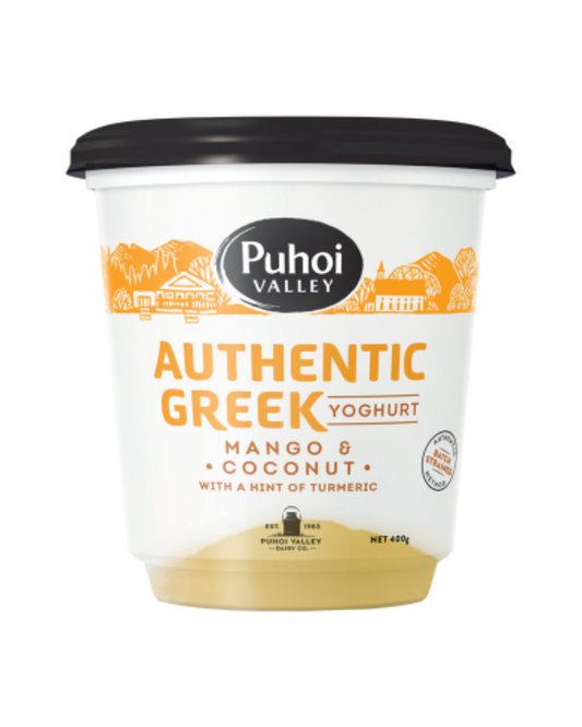 Puhoi Valley Greek Yoghurt mango/coconut 400g