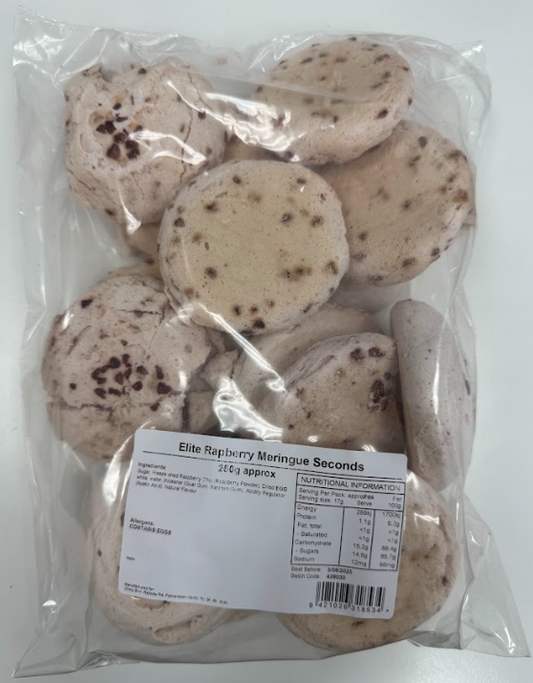 Elite Raspberry Meringue Seconds 250g Approx