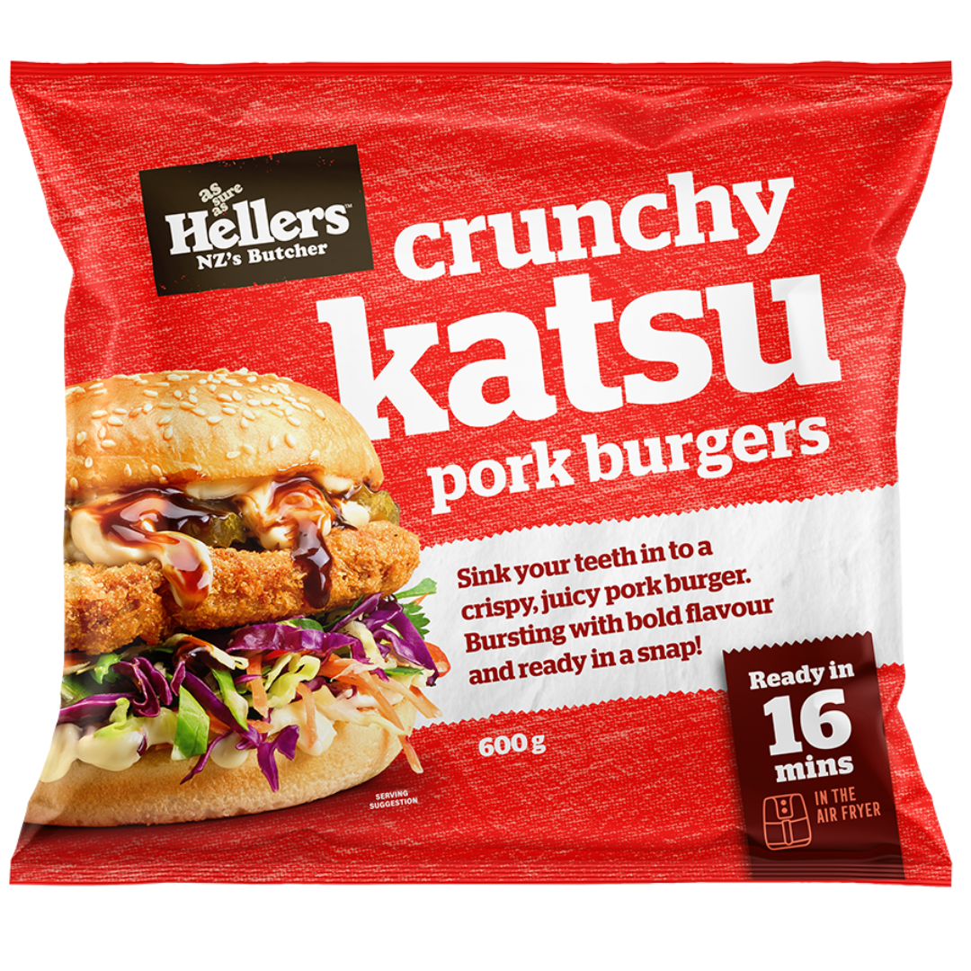 Hellers Crunchy Katsu Pork Burgers 600g