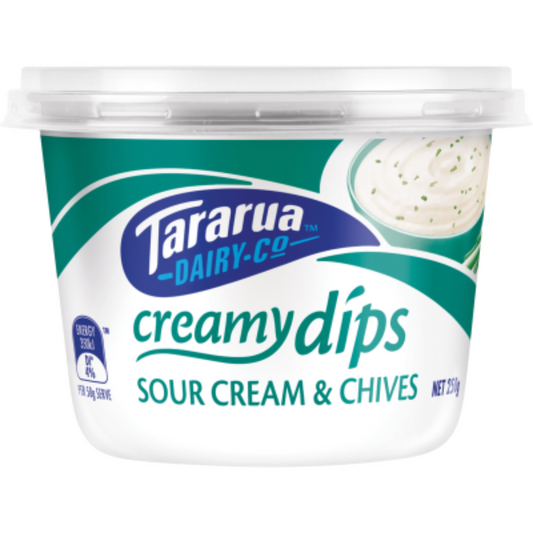 Tararua Dip 250g - Sour Cream and Chives -  Dated 24/8/25