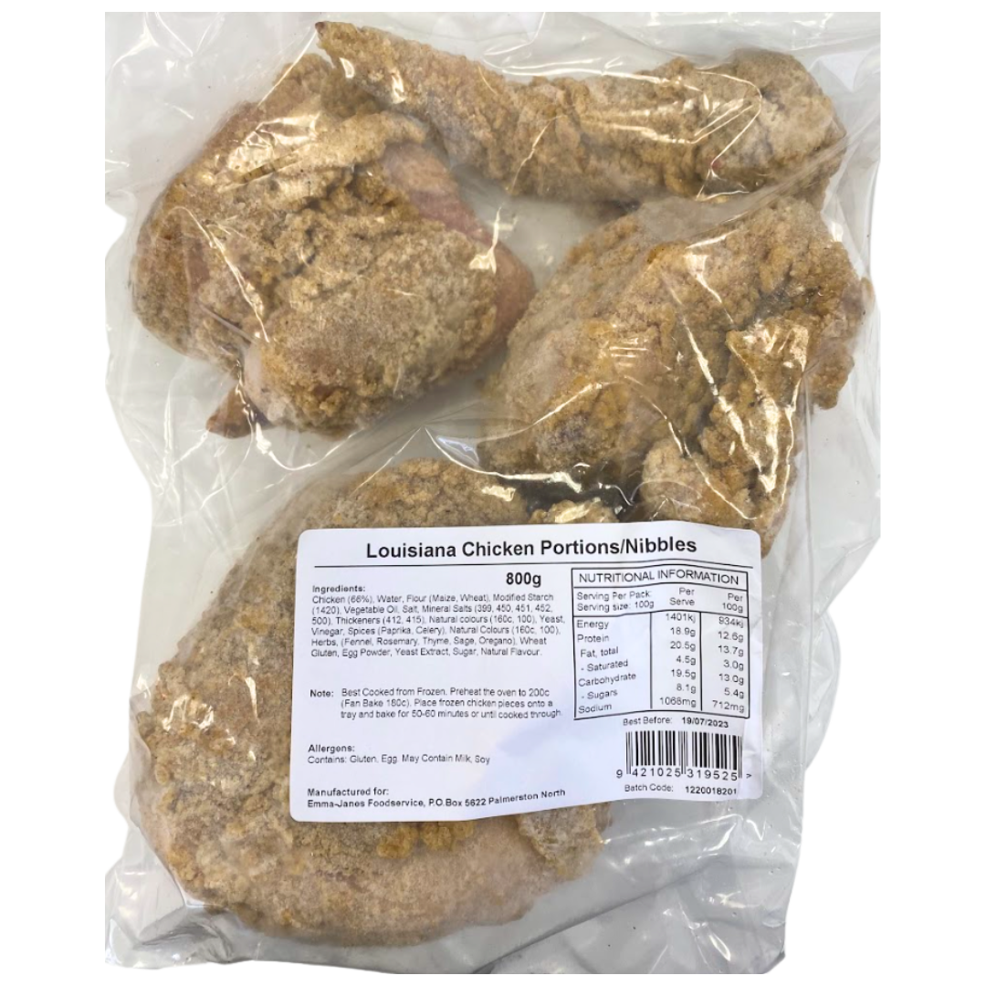 Tegel Louisiana Chicken Portions/Nibbles 800g