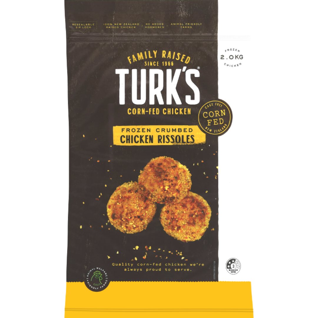 Turk's Crumbed Chicken Rissoles 2kg