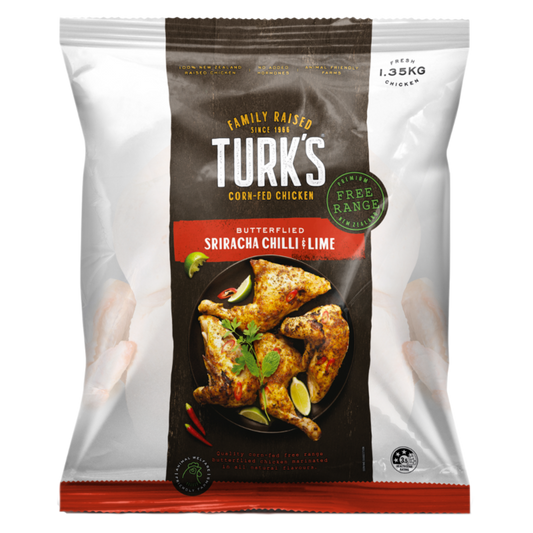 Turks Butterflied Chicken Sriracha Chilli & Lime 1.35kg