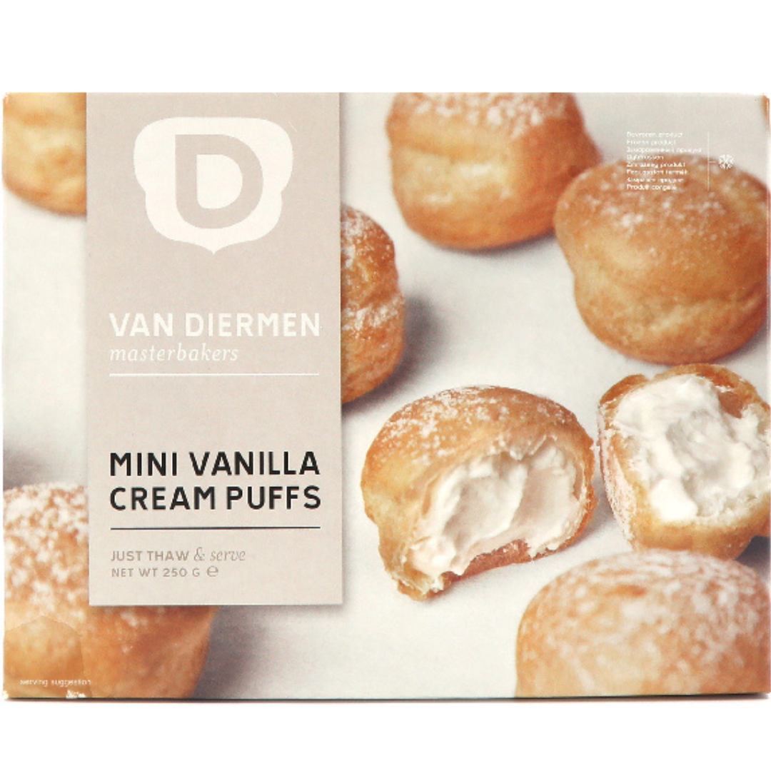 Van Diermen Mini Vanilla Cream Puffs 10pk