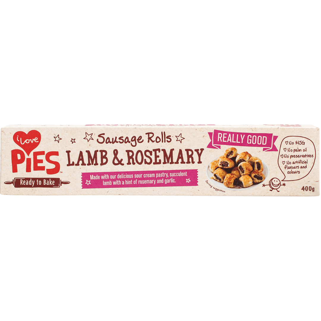 iLovePies Lamb & Rosemary Sausage Rolls 400g