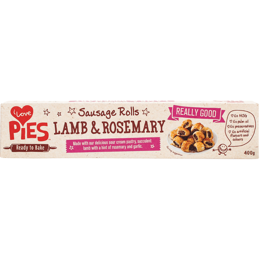 iLovePies Lamb & Rosemary Sausage Rolls 400g